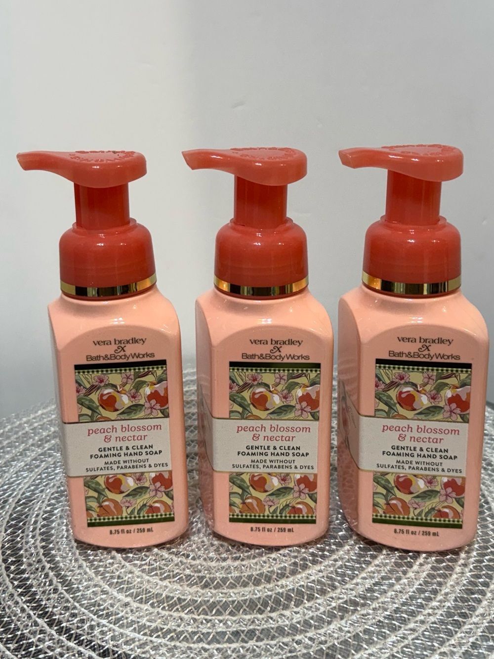 BBW x Vera Bradley Foaming Hand Soap Set of 3 NWT